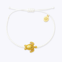 Gold & White Turtle Bracelet