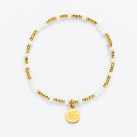 Mixed Gold & Pearl Beaded Bracelet