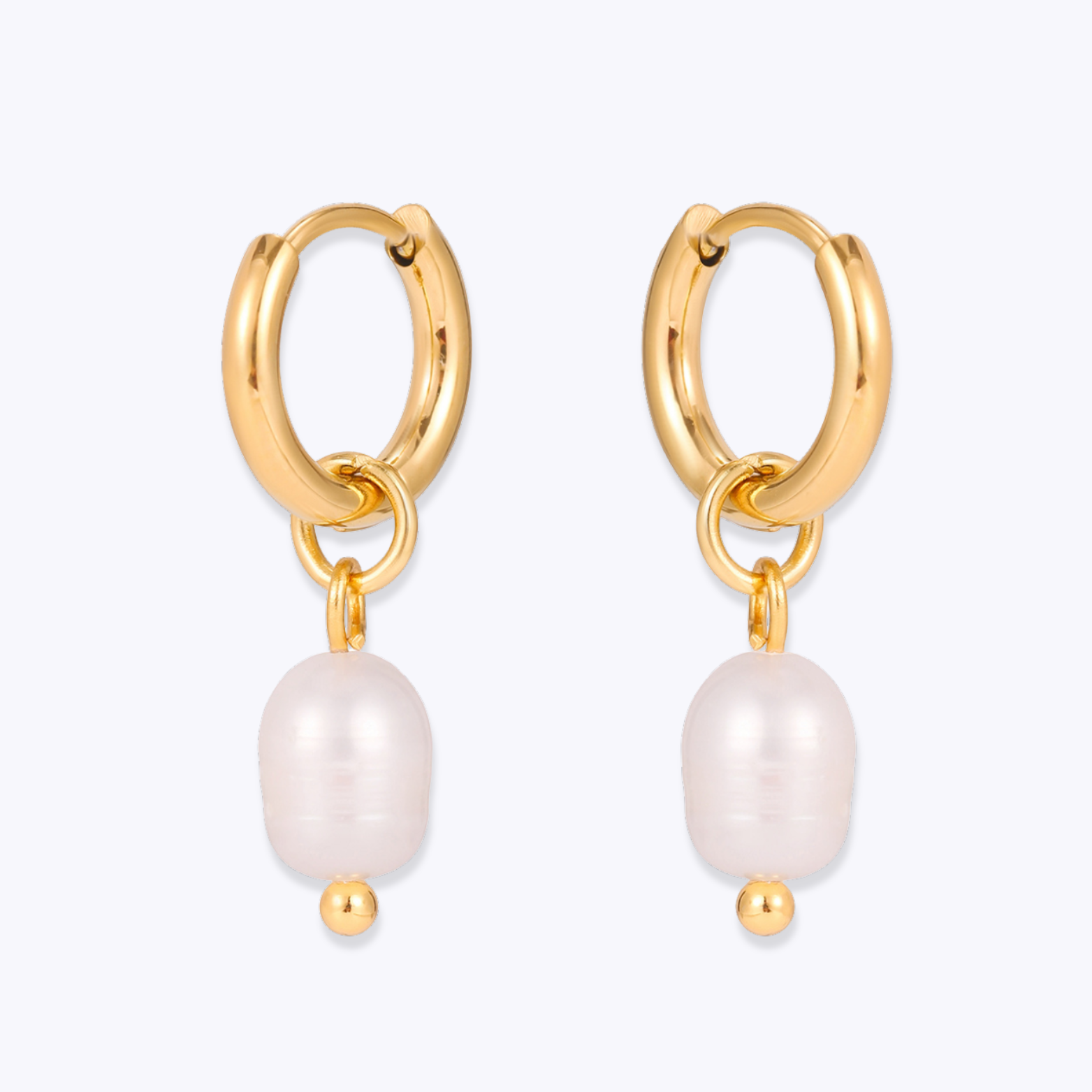 Pearl Hoop Earrings
