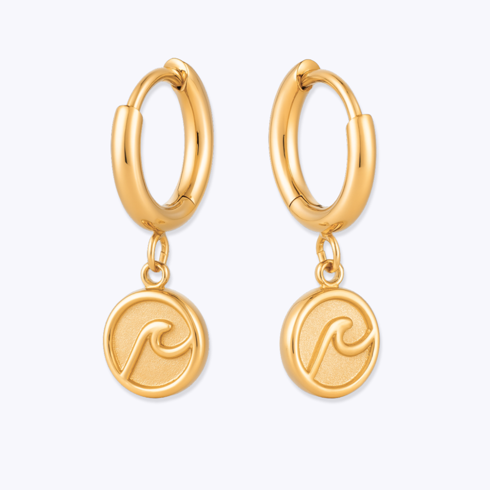 Wave Hoop Earrings