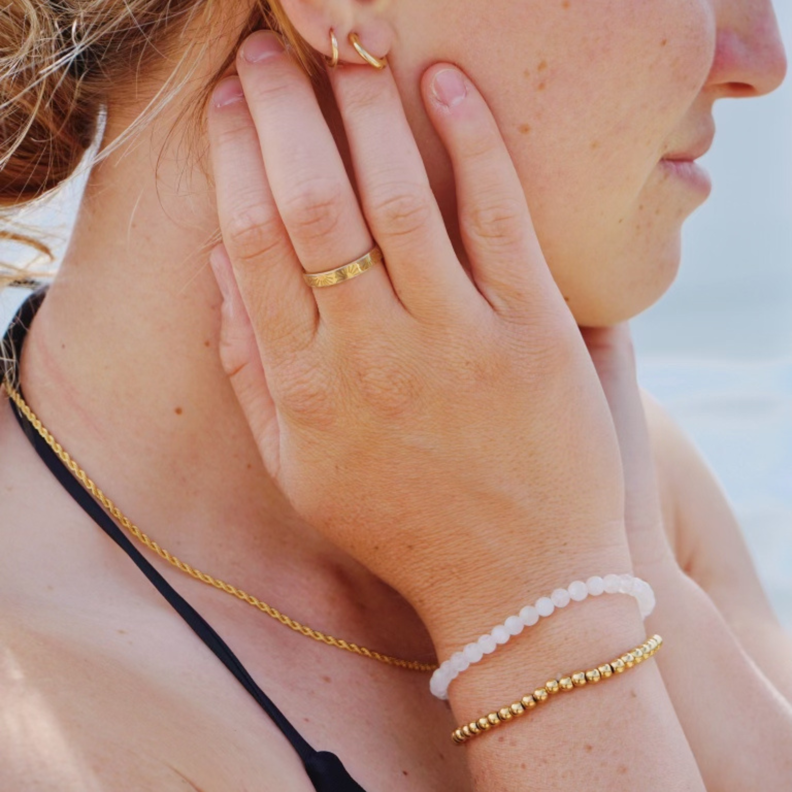 Gold Beaded Bracelet