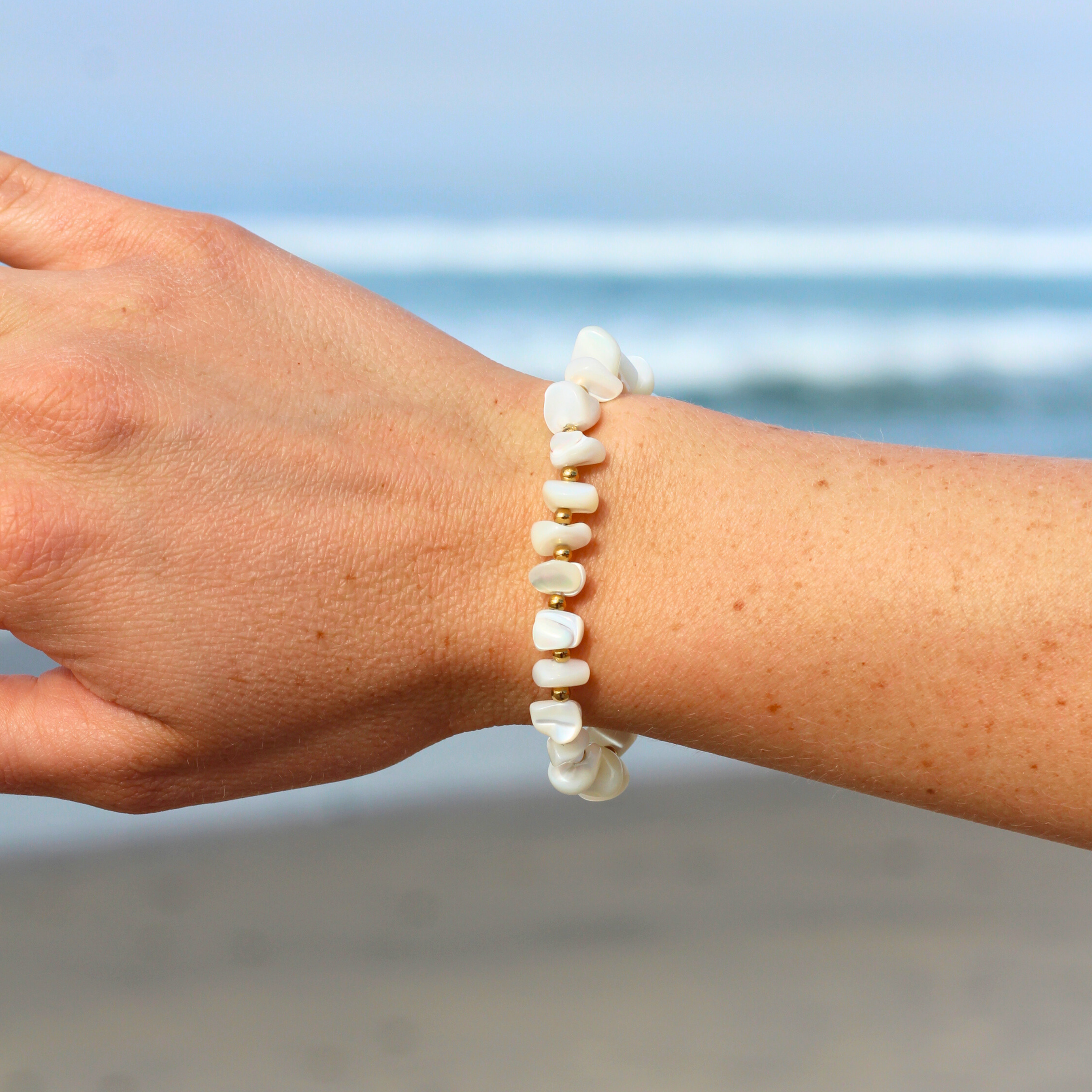 Gold Shell Clasp Bracelet