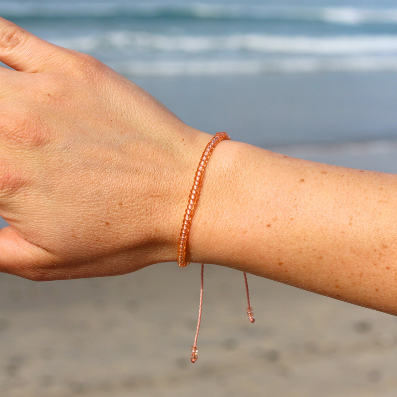 Salmon Mini Beaded Bracelet