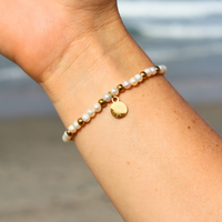 Gold & Pearl Beaded Bracelet