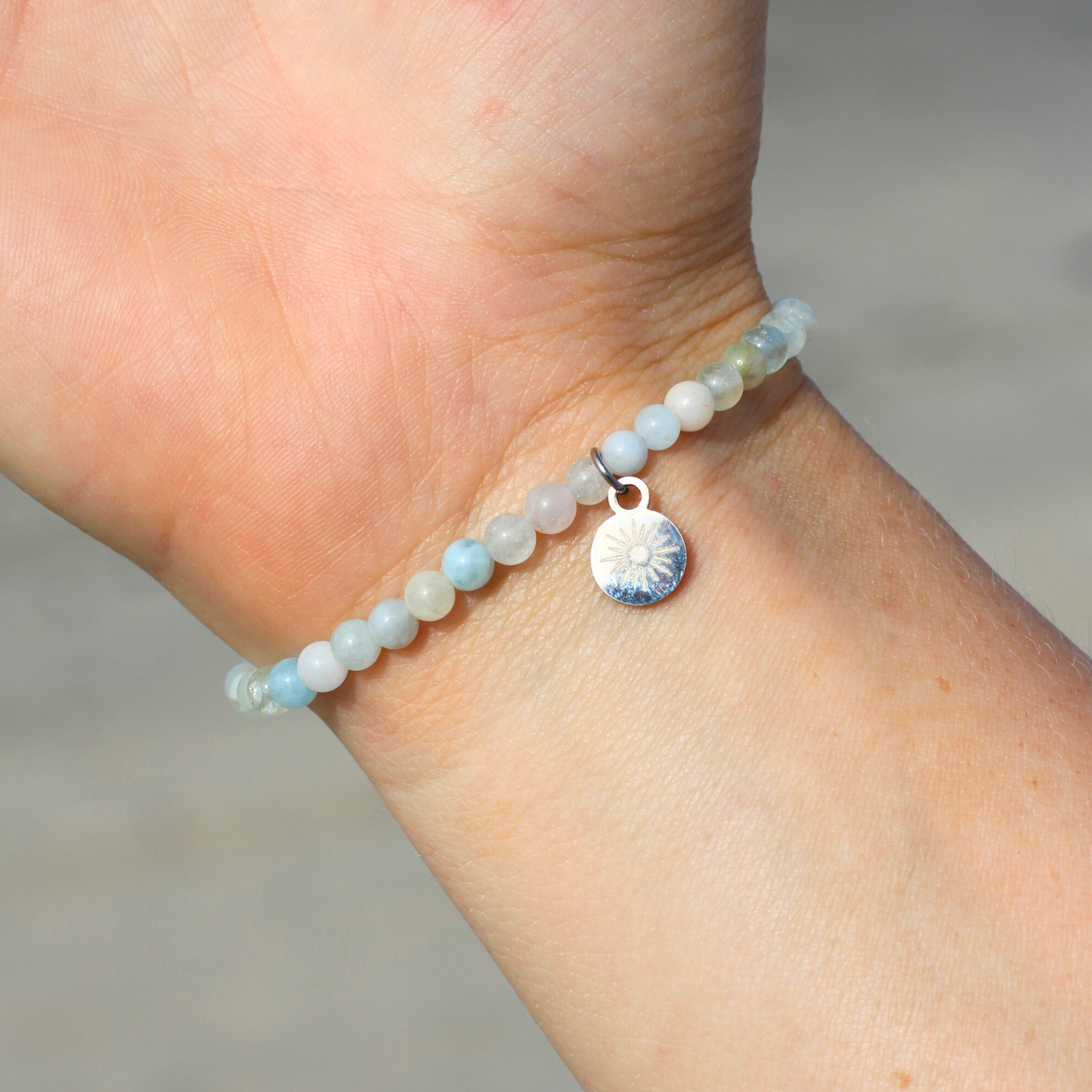 Mixed Aquamarine Gemstone Bracelet