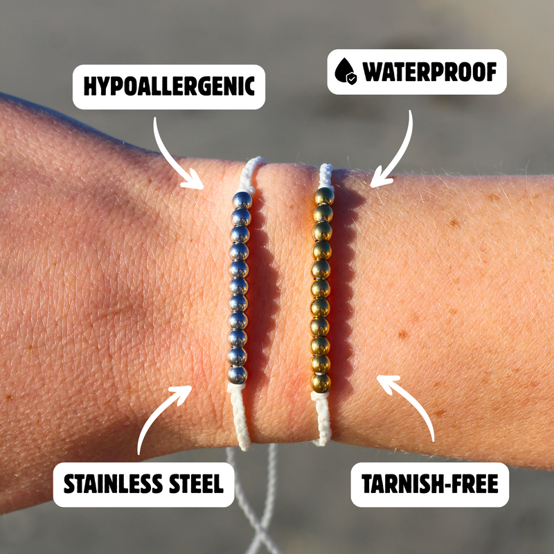 Gold Beaded String Bracelet