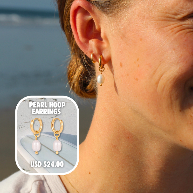 Pearl Hoop Earrings