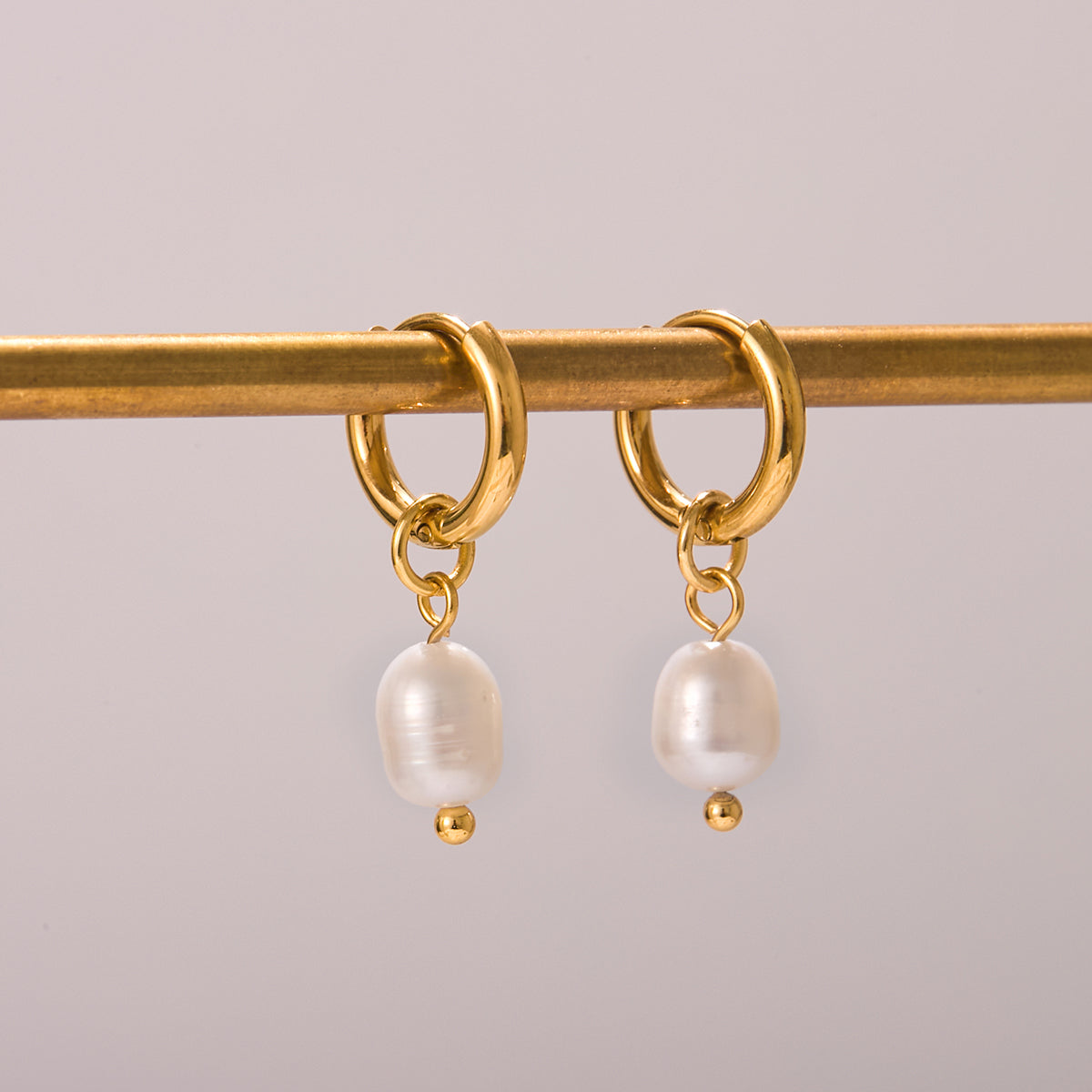 Pearl Hoop Earrings